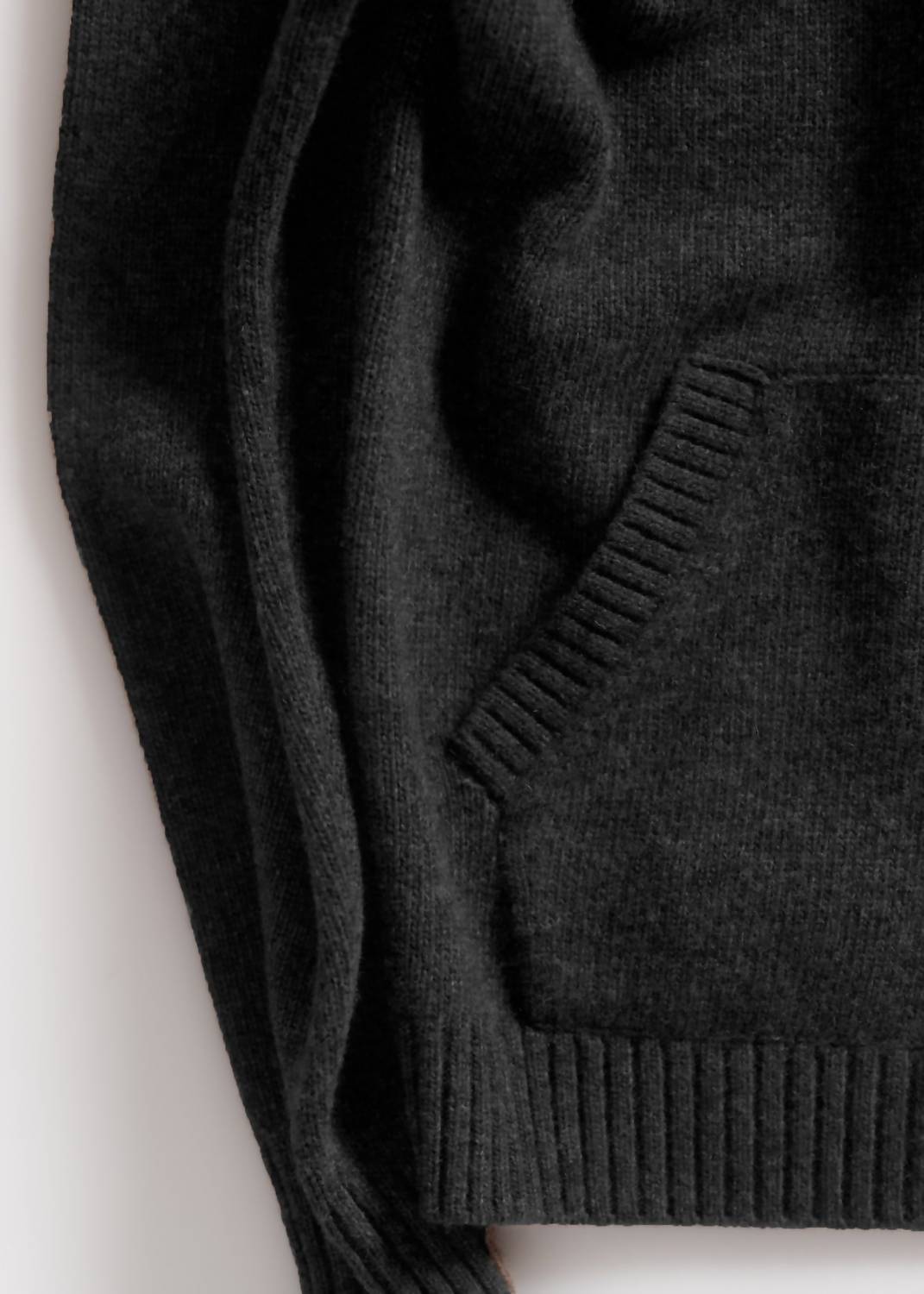 Iron & Resin Men's Hub Hoodie in heather black - men's shirt - detail view