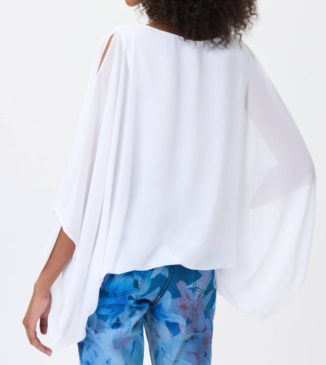 Joseph Ribkoff - Crepe Top With Slit Sleeve