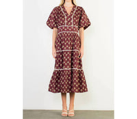 Thml - Puff Sleeve Tiered Print Dress