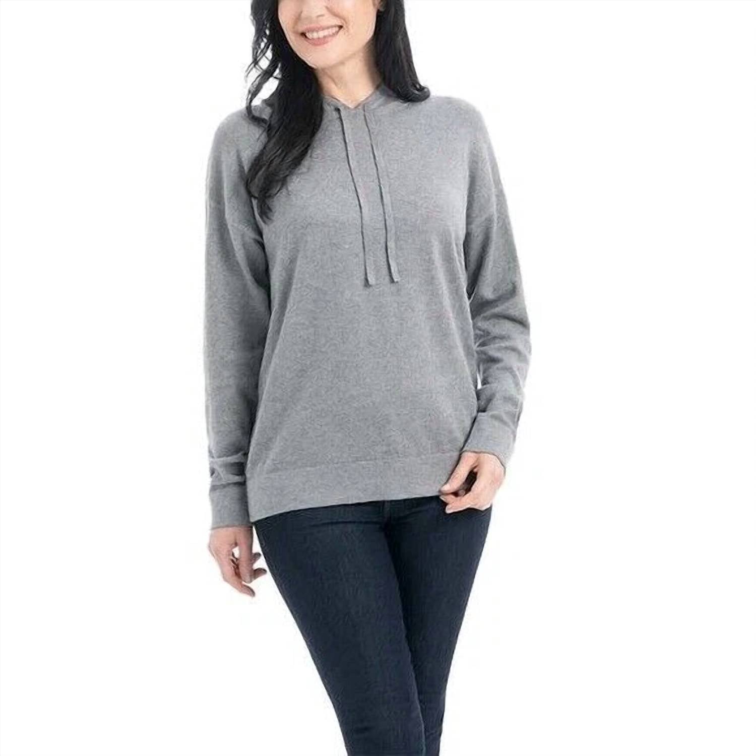 Hilary Radley - Long Sleeves Cozy Sweater Hoodie