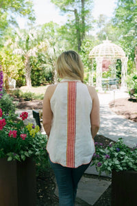 Alamwar - Manju Tomato Embroidery Top