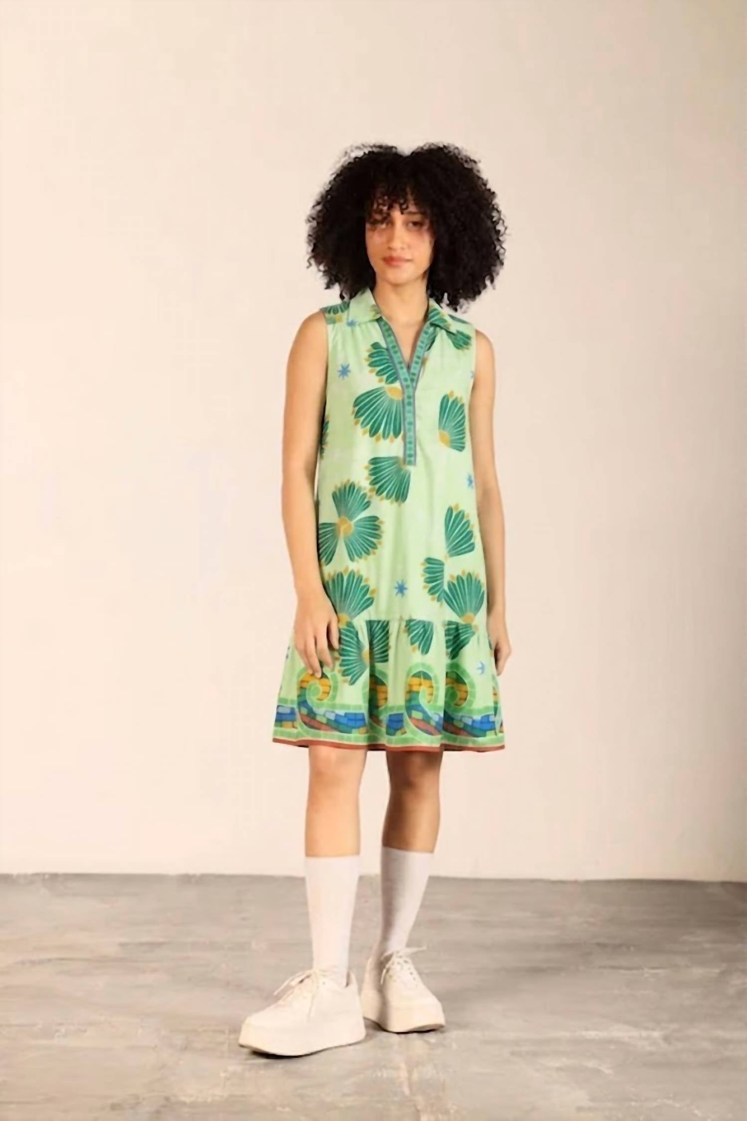 Maude Vivante - Luna Palm Breeze Poplin Dress