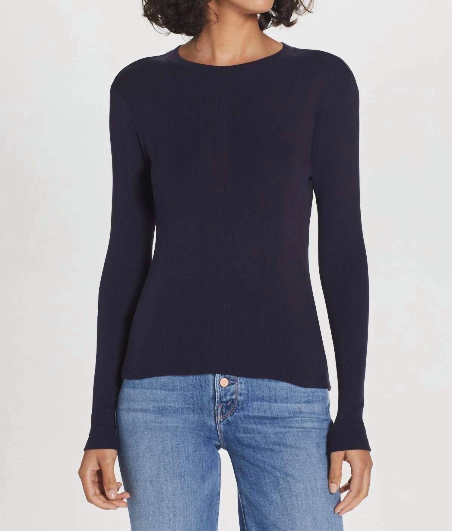 Goldie - Long Sleeve Varied Rib Tee