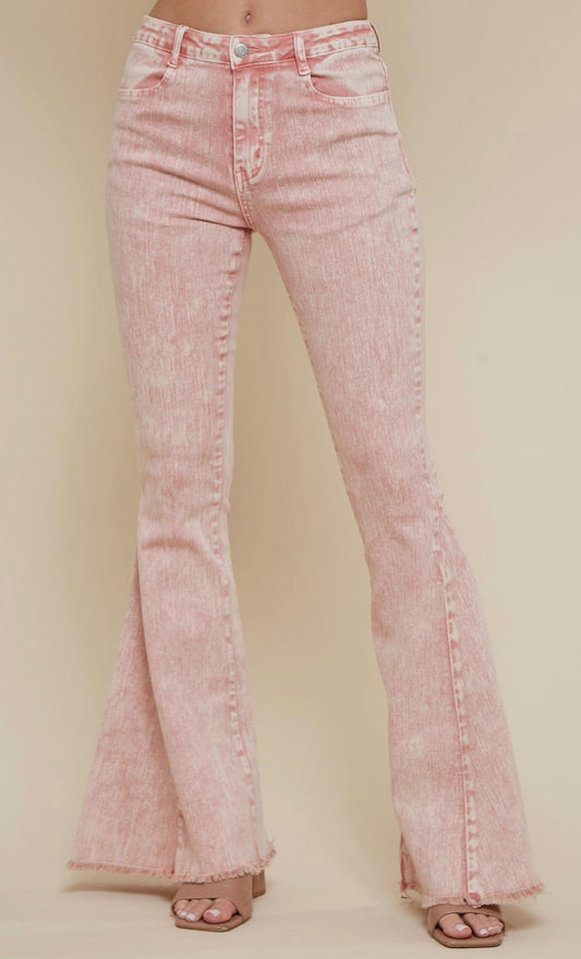 Wisteria Lane - Acid Washed Bell Bottom Jeans