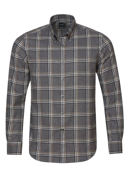 Leo Chevalier - Men Brushed Cotton Button Down Shirt