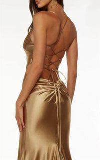 Alyce Paris - Alyce Spaghetti Strap Satin Prom Dress