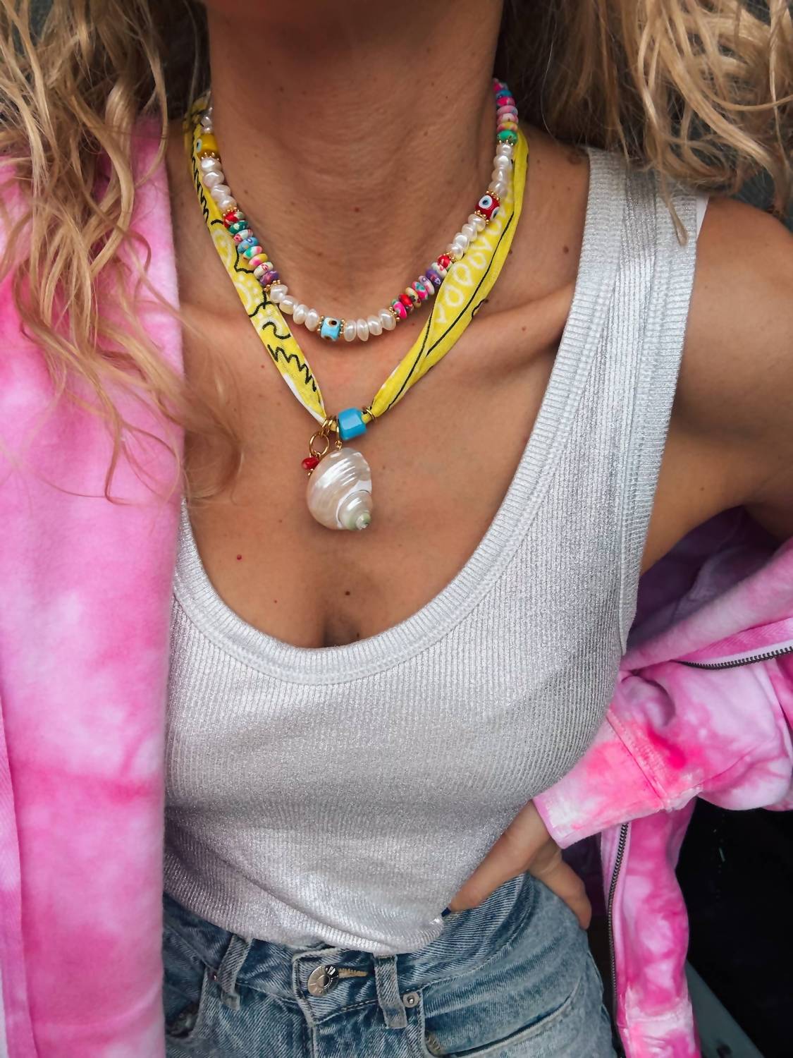 Goupi - Women's Bandana Shell Necklace