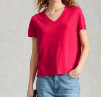 White Stuff - Susie V Neck Linen Tee