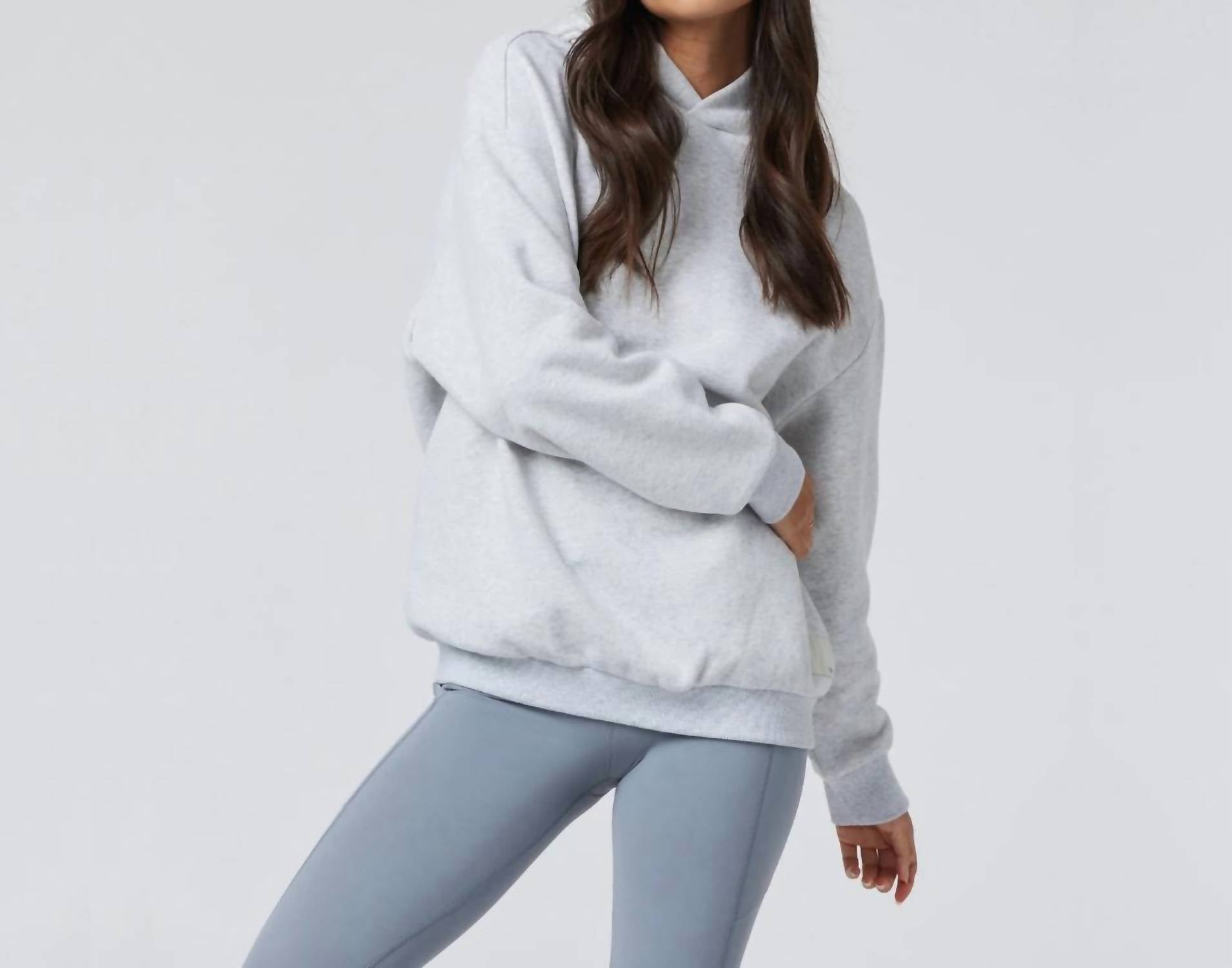 Vuori Restore Oversized Hoodie in pale grey heather - women's top