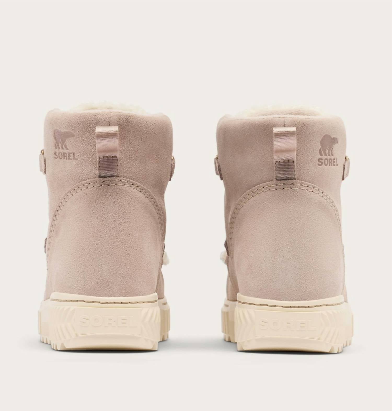 SOREL Women's Ona Ave Alpine Waterproof Winter Boots in crushed clay chalk - women's shoe - alternate view