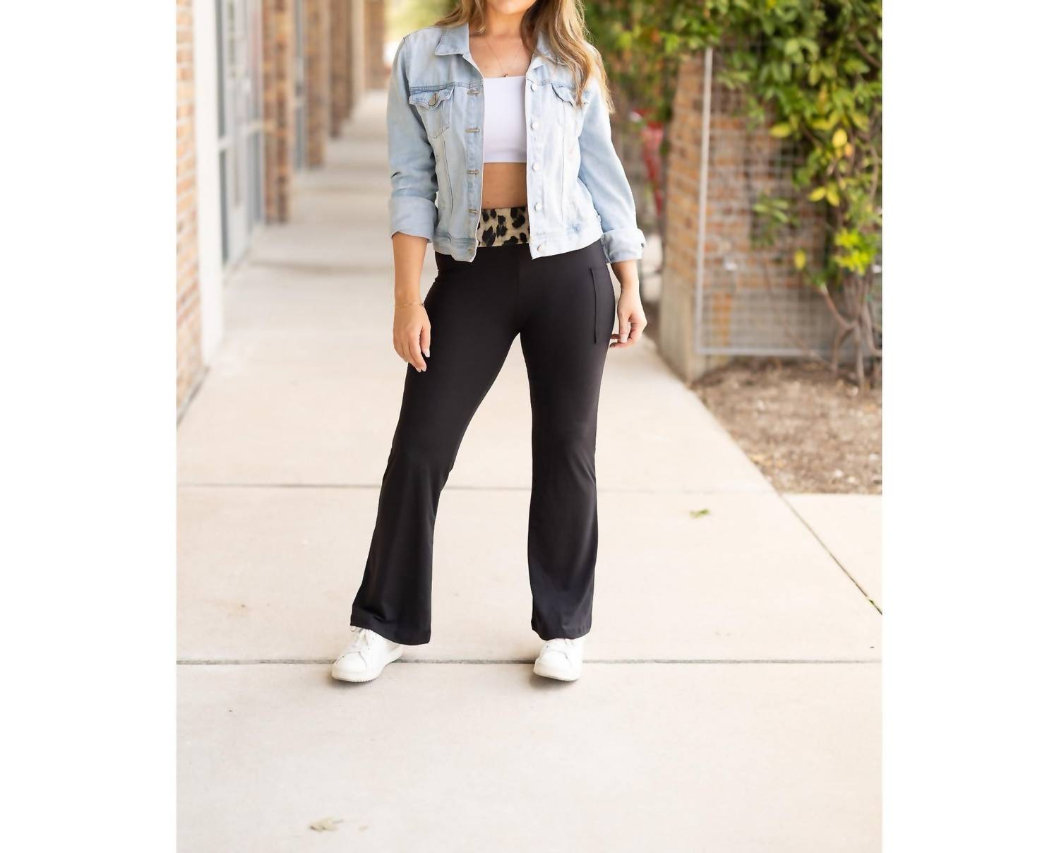 Julia Rose - Kristen Fold Over Bootcut Leggings