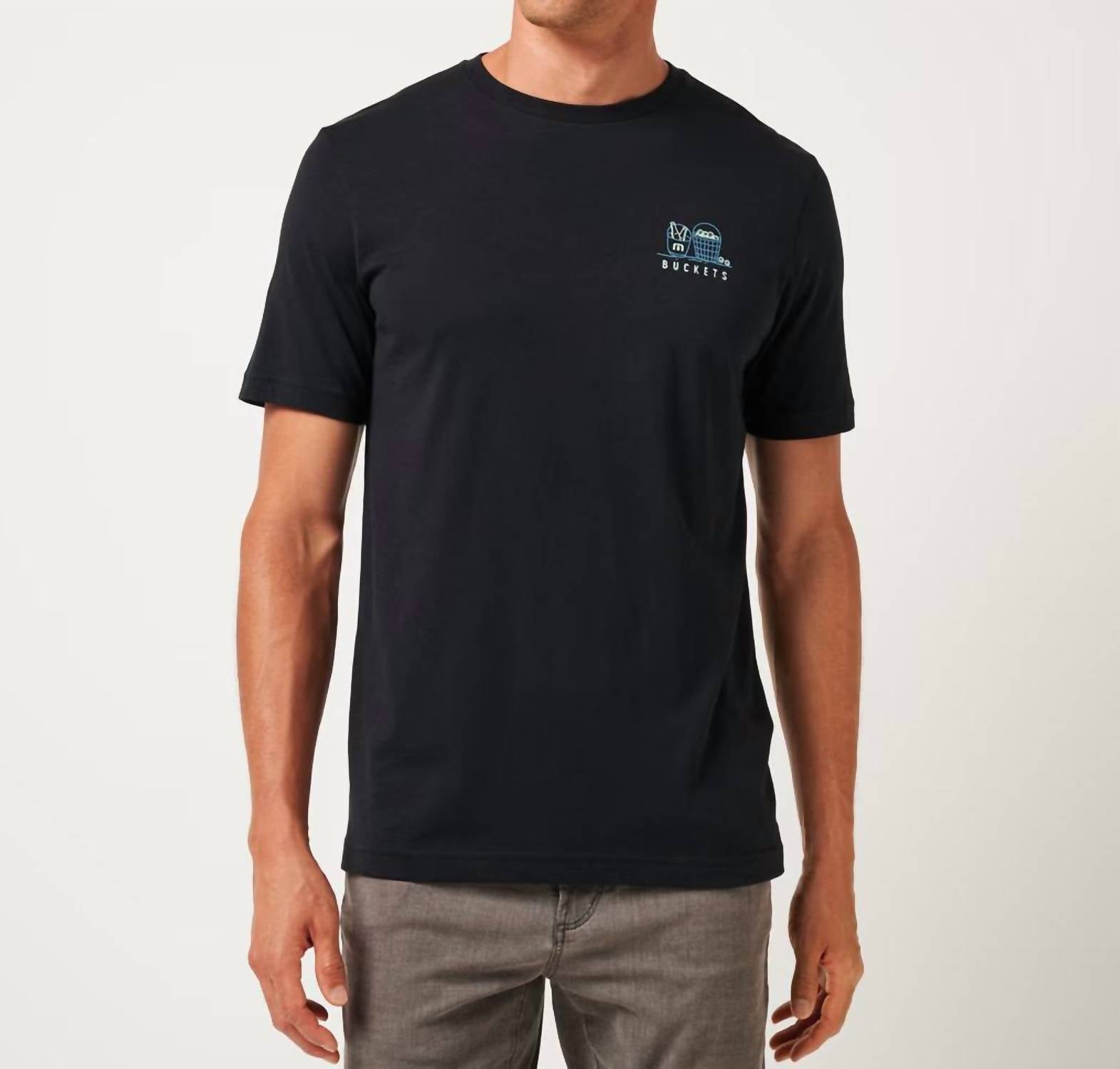 TravisMathew Lost Buckets Short Sleeve Tee in black 1 - men's t-shirt