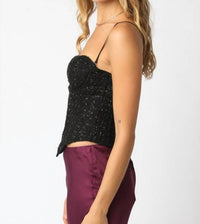 Olivaceous - Eva Sequin Top