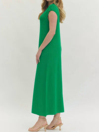 entro Talk This Way Maxi Dress in green - women's dress - alternate view