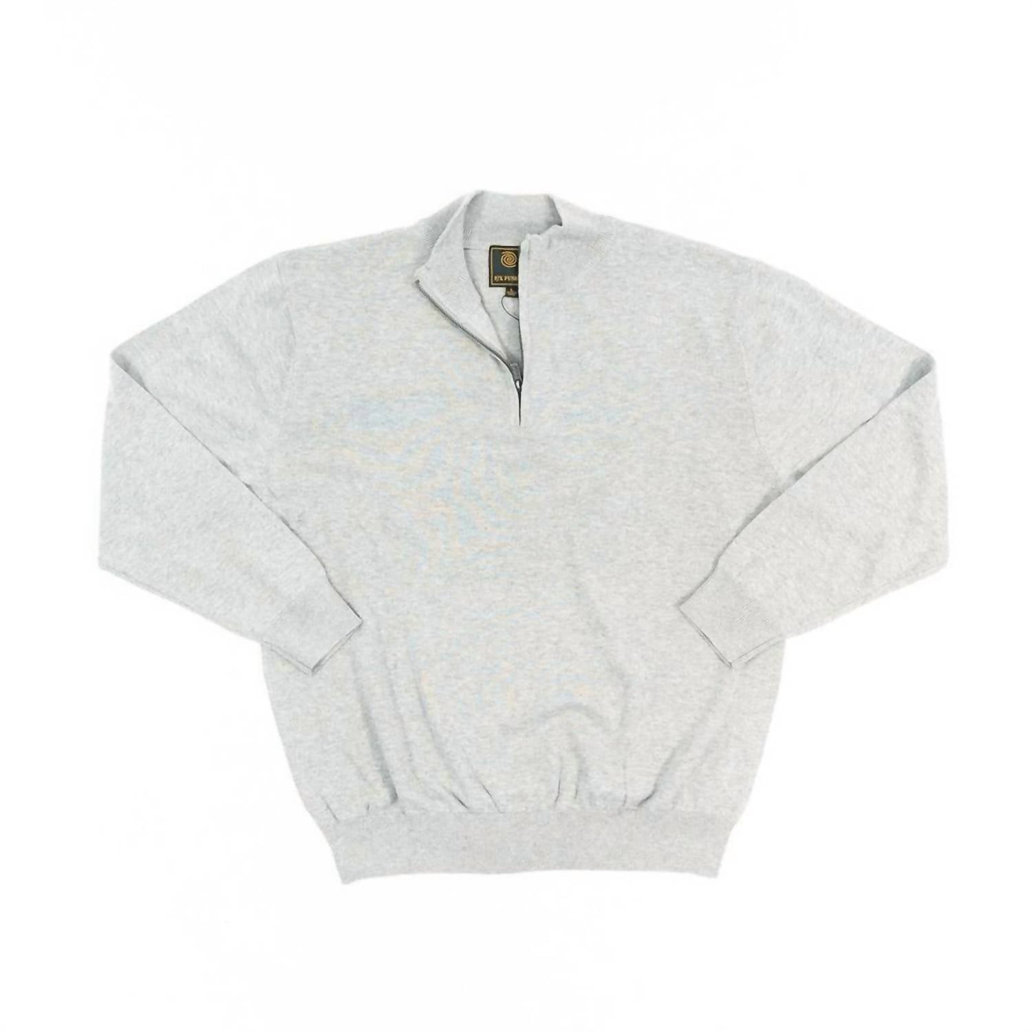 F/X Fusion Men's Birdseye 1/4 Zip Pullover in silver heather - men's sweater