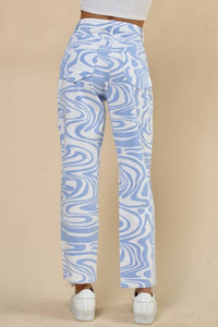 Disco Avenue Nothing But Skies Pants in light blue - women's pants - alternate view