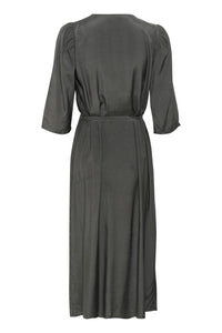 Kaffe - Kamira Half Sleeves V-neck Wrap Midi Dress