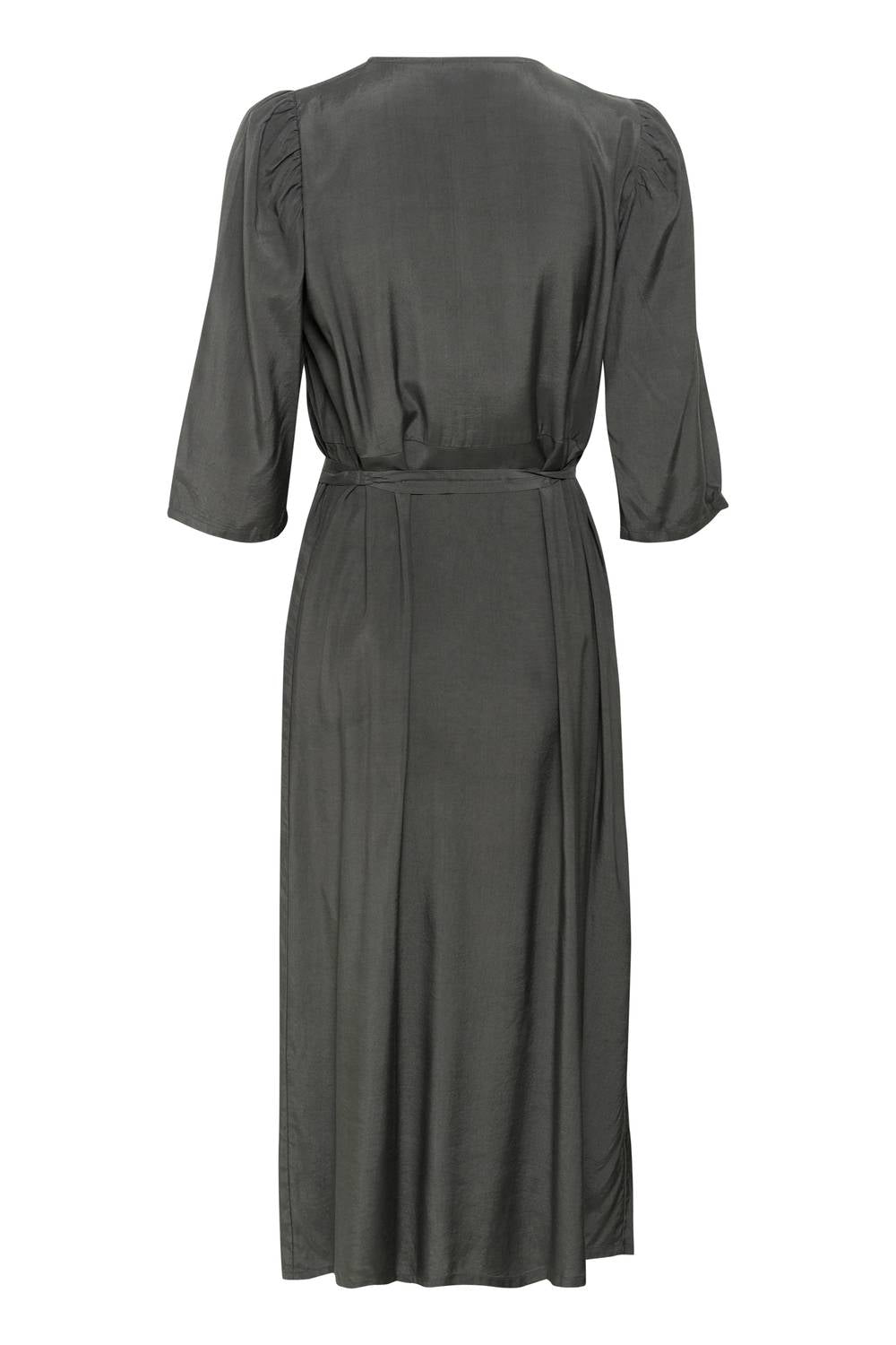 Kaffe - Kamira Half Sleeves V-neck Wrap Midi Dress