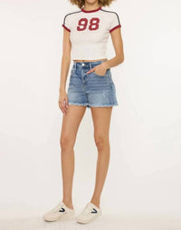 Kancan - High Rise Mom Shorts