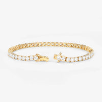 Diana M Jewels Women's Round Lab-Grown Diamond Bracelet (7.00 Ct) - Elegant in 14k yellow gold - women's jewelry - detail view
