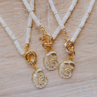 Gemelli - Biscayne Beaded Necklace With Shell Charm