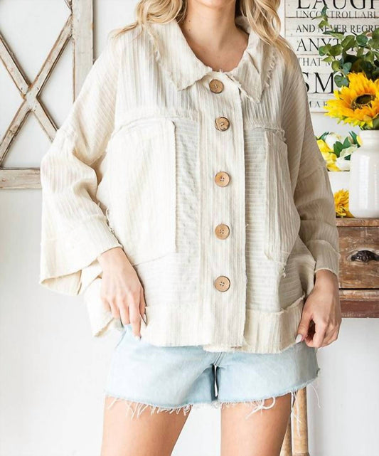 Oli & Hali - Washed Short Sleeves Boxy Shirt