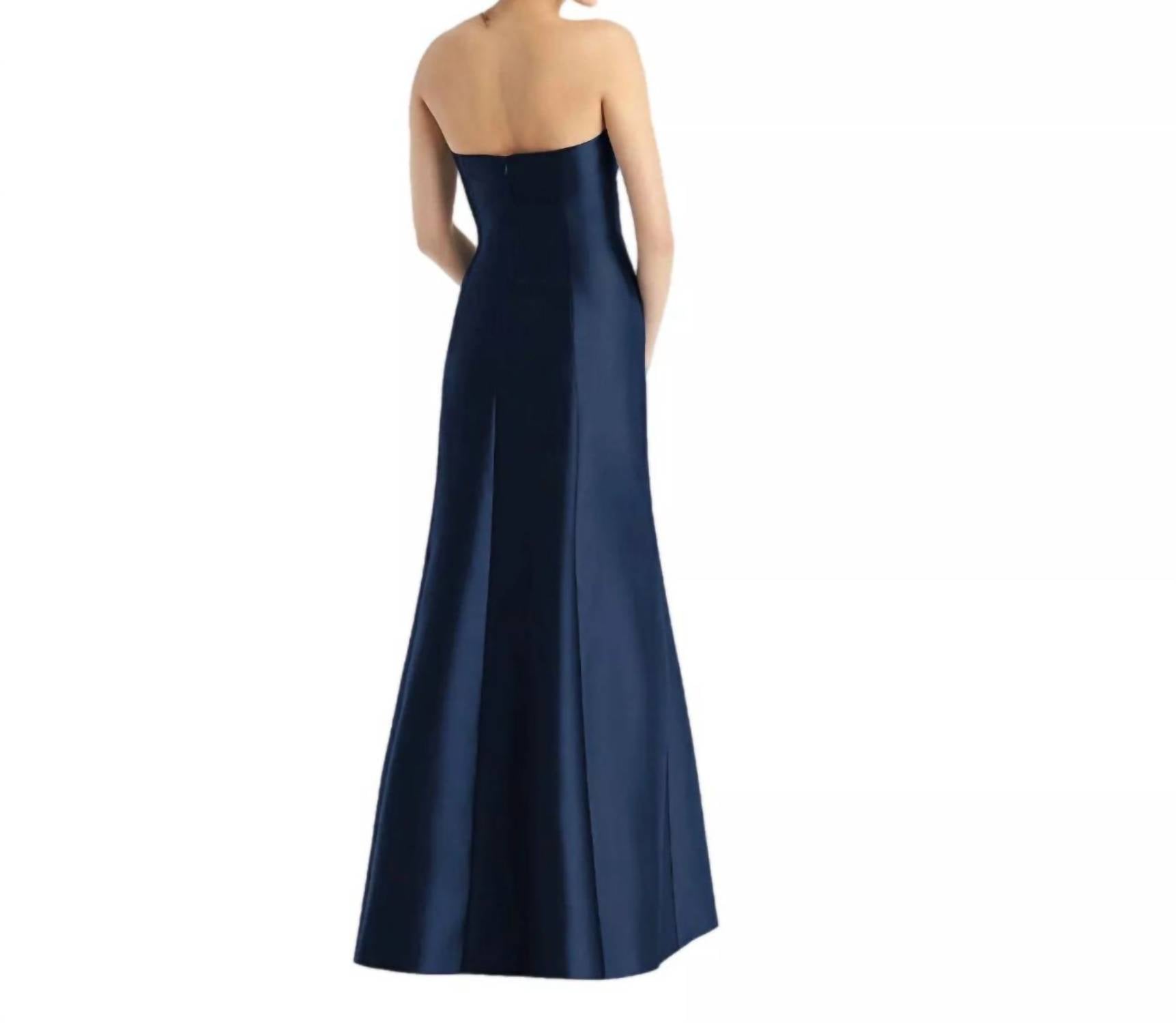 Alfred Sung - Strapless Satin Gown Formal Dress