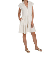Love Token - Karla Linen Blend Short Shirtdress