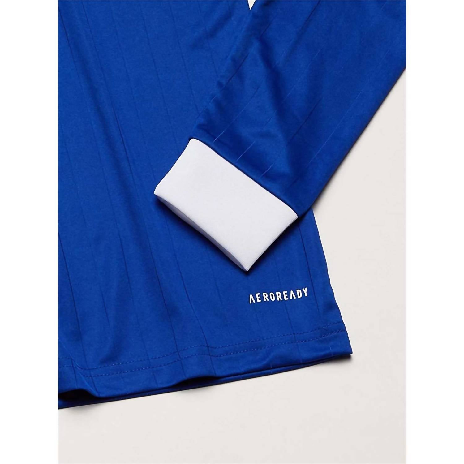 adidas Boy's Tabela 18 Long Sleeve Jersey in bold blue - kids' long sleeve top - alternate view