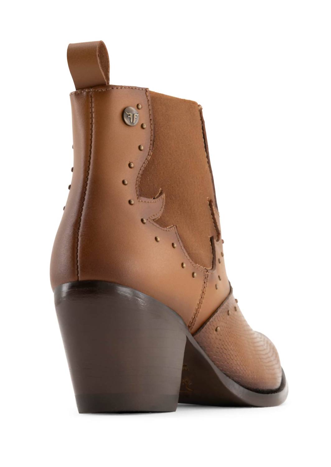 Forastero Women's Textured Leather Ankle Boots in dark brown - women's shoe - detail view