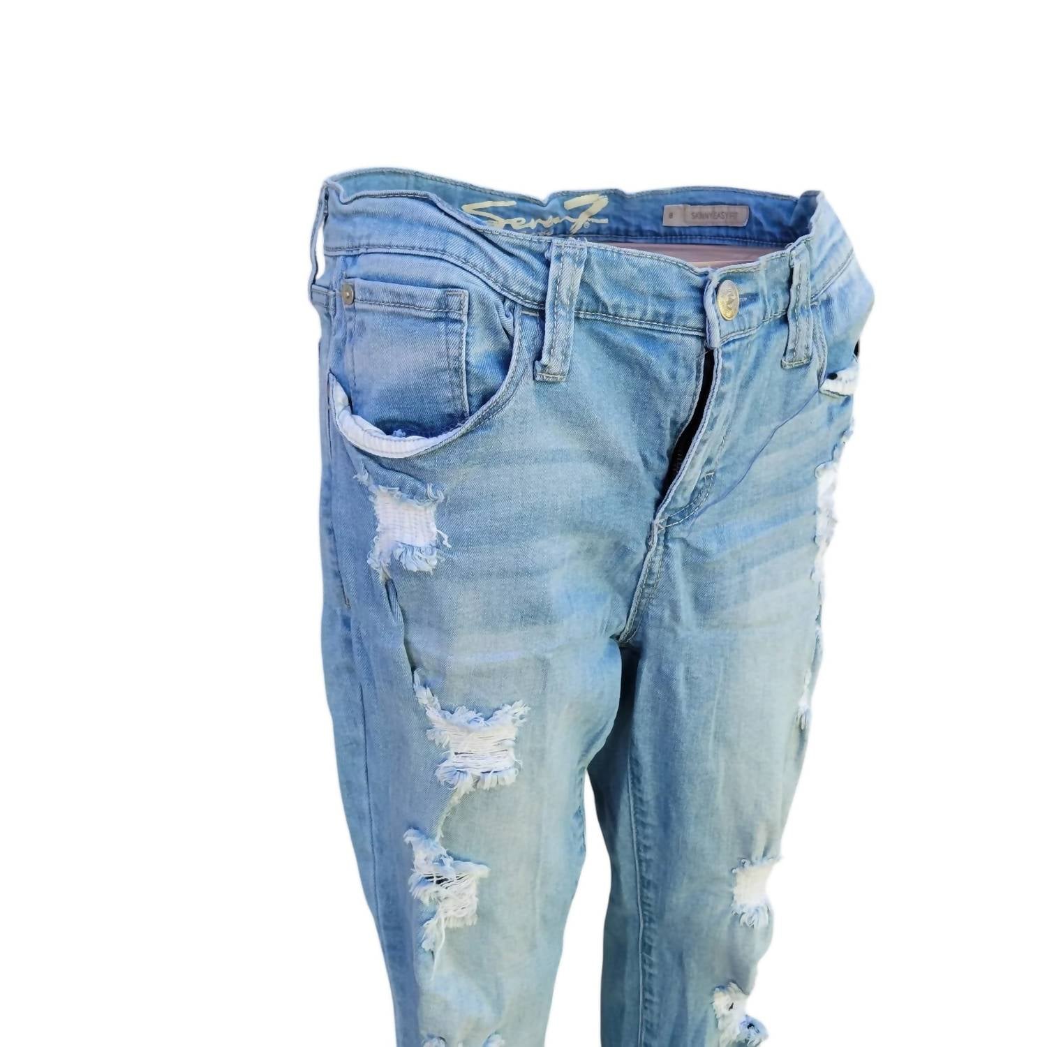 Seven 7 - Women's Skinny Easy Fit Distressed Jean