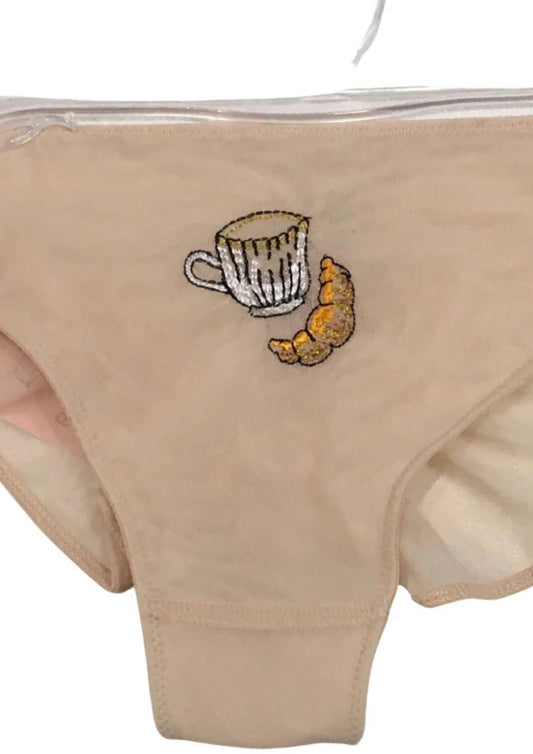 Love & Swans - Women's Coffee And Croissant Mesh Bikini