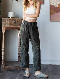Oli & Hali - Washed Camoflauge Cortoro Pants