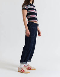 DAZE Villa Drawstring Barrel Jeans in blue mood - women's jeans - view 5