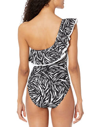 Profile By Gottex - Swan One Shoulder Ruffle One Piece Swimsuit