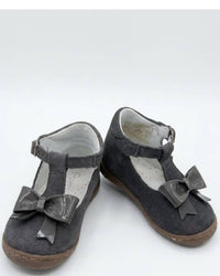 Geppetto's Girl's Britt T-strap Shoes in grey - kids' shoe
