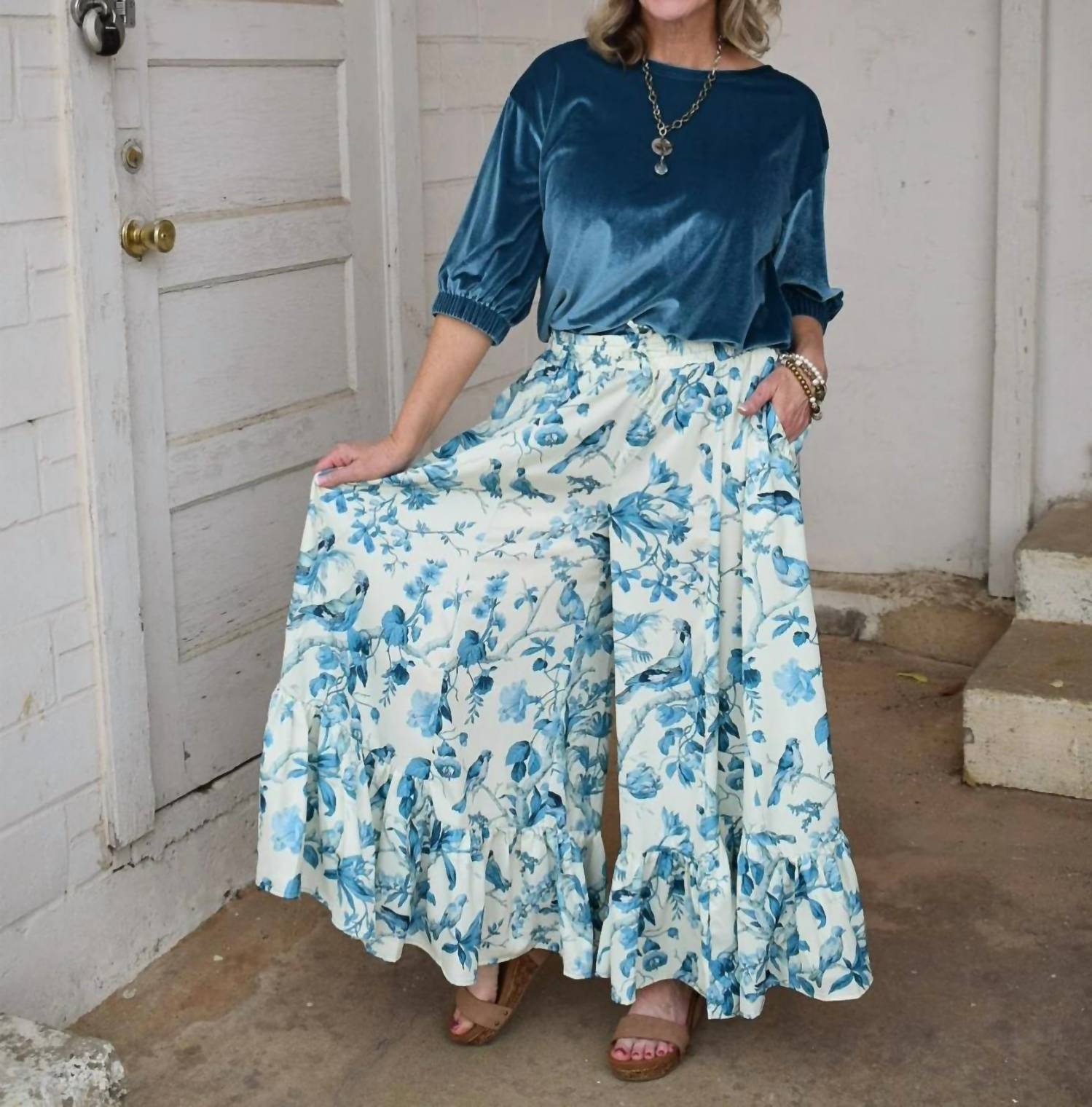 A Rare Bird - Birds Of Paradise Boho Pants
