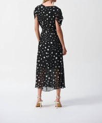 Joseph Ribkoff - Chiffon Polka Dota Wrap Dress