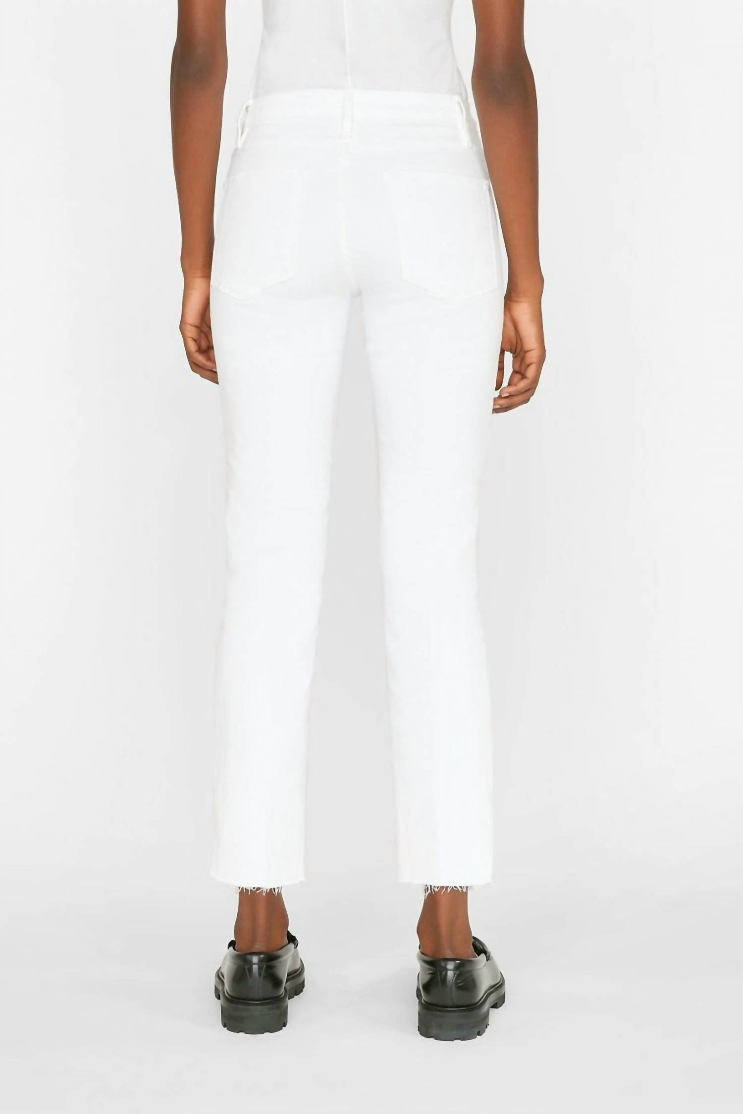 Frame - Le High Straight Cascade Raw Hem Jeans