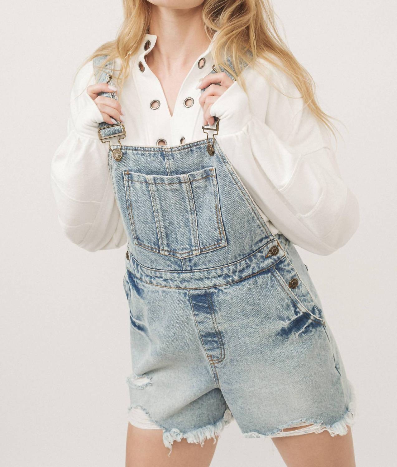 Aaron & Amber - Faith Overall Shorts