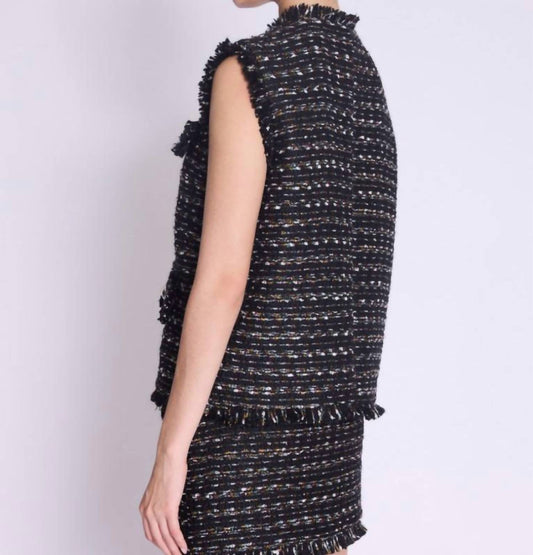 Berenice - Sleeveless Tweed Jacket