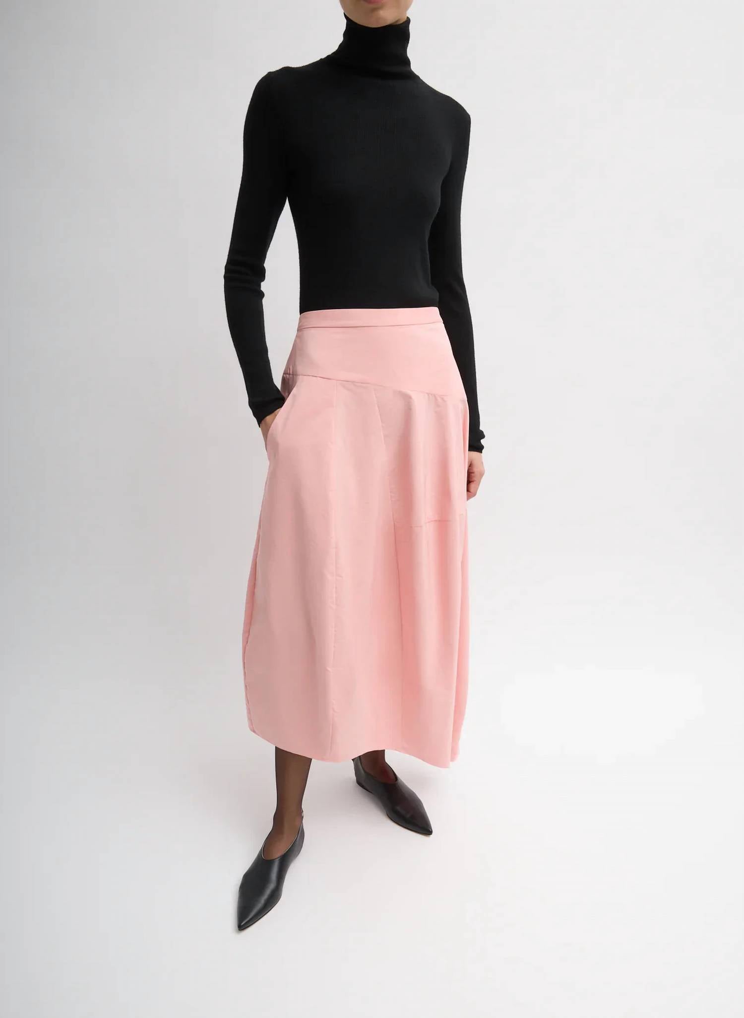 Tibi - Nylon Asymmetrical Balloon Skirt