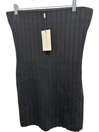 SOMETHING NAVY Women's Wool Blend Ribbed Tube Top in black leather - women's tank top