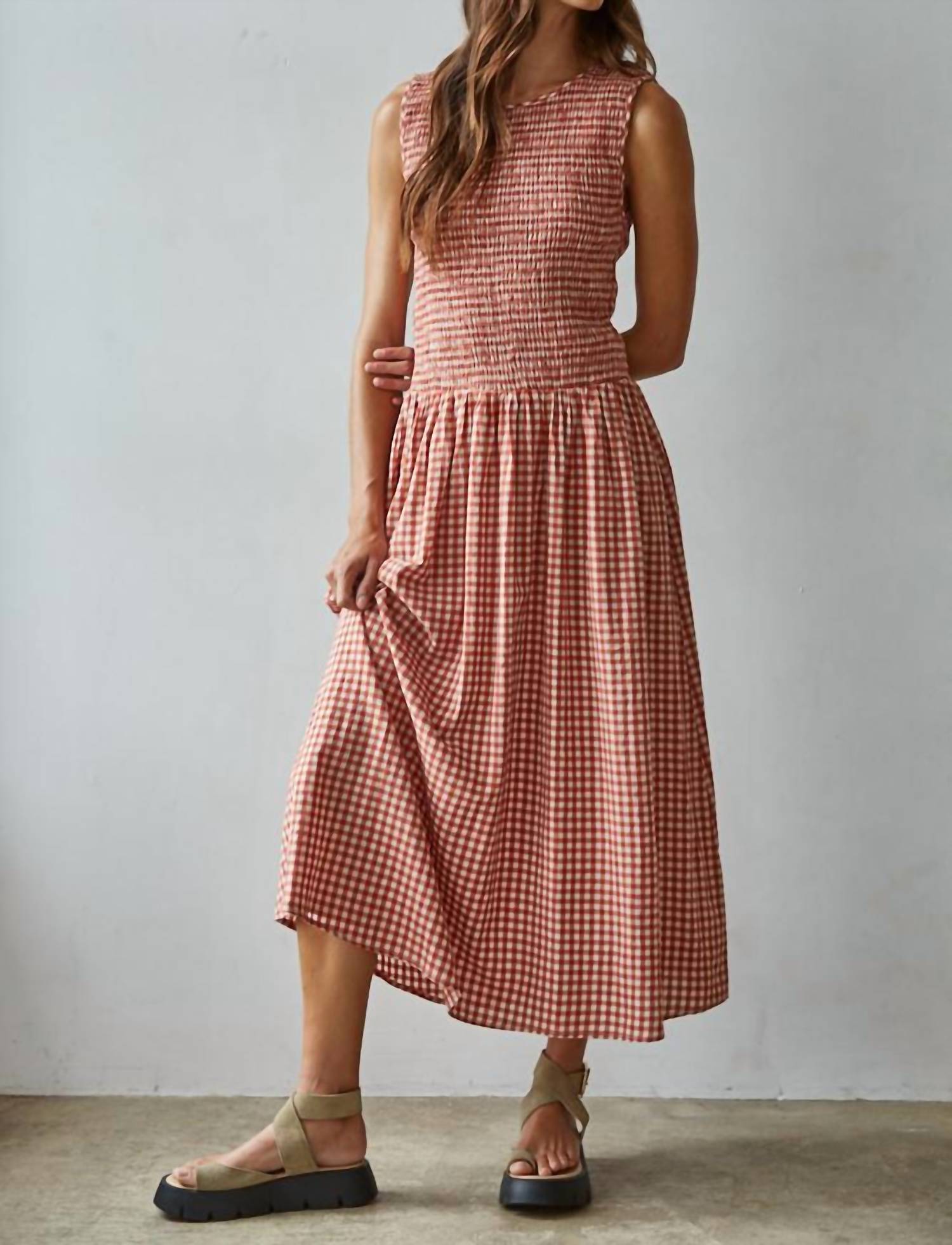 By Together - Sayler Smocked Midi Dress