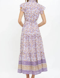 Oliphant - Ruffle Collar Button Maxi Dress