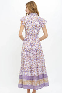 Oliphant - Ruffle Collar Button Maxi Dress