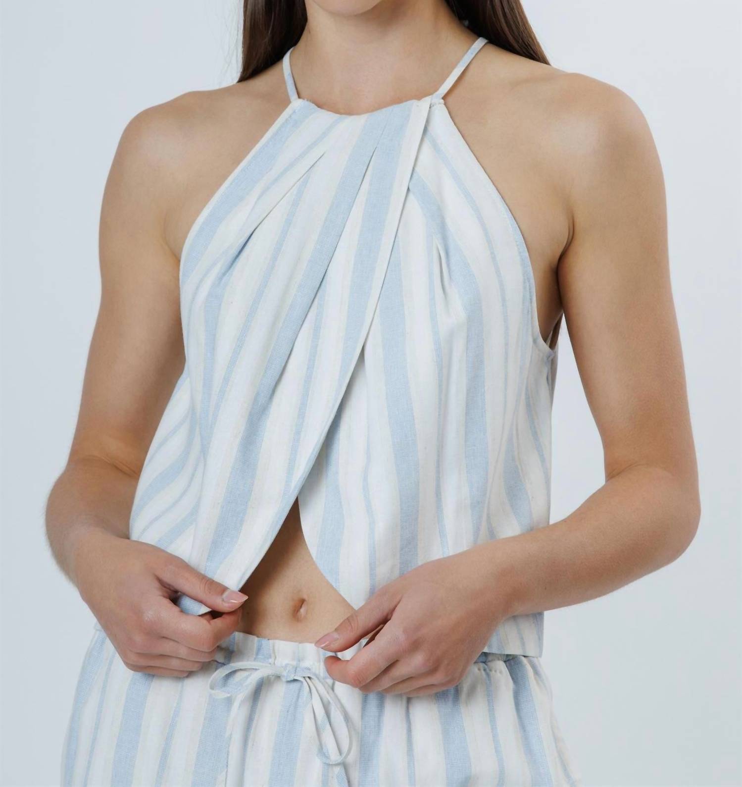 Storia - Santorini Striped Halter Top