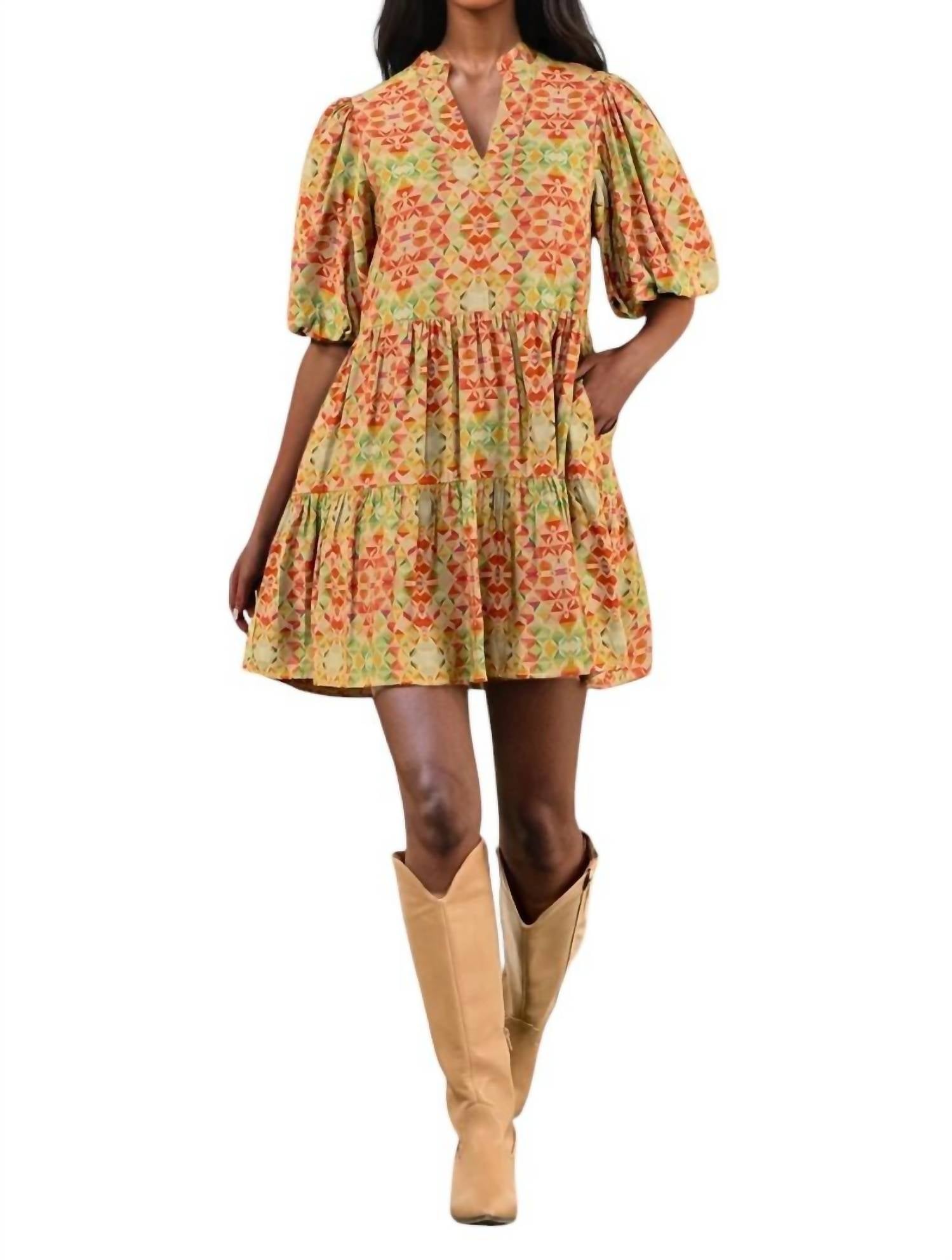 Thml - Lindsey Puff Sleeve Print Dress