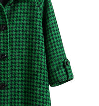 Boho Chic Women's Swing Coat in green - women's jacket - detail view