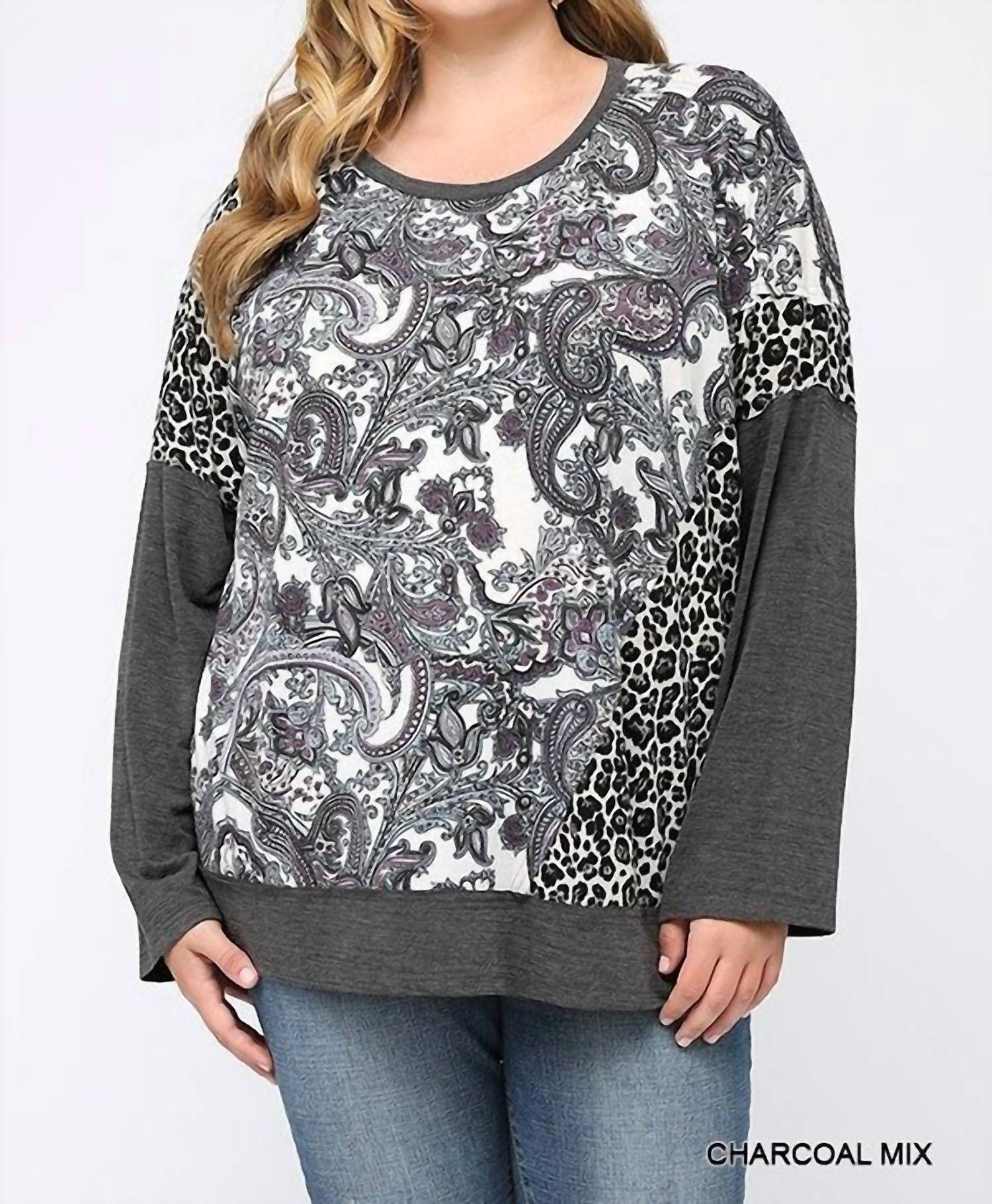 Pasley Leopard Color Block Top